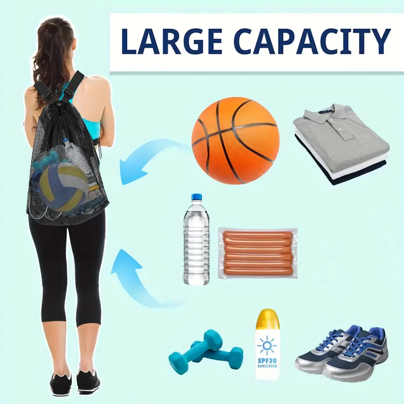 Portable Drawstring Mesh Backp - Drawstring Gym Bag 评论和价格