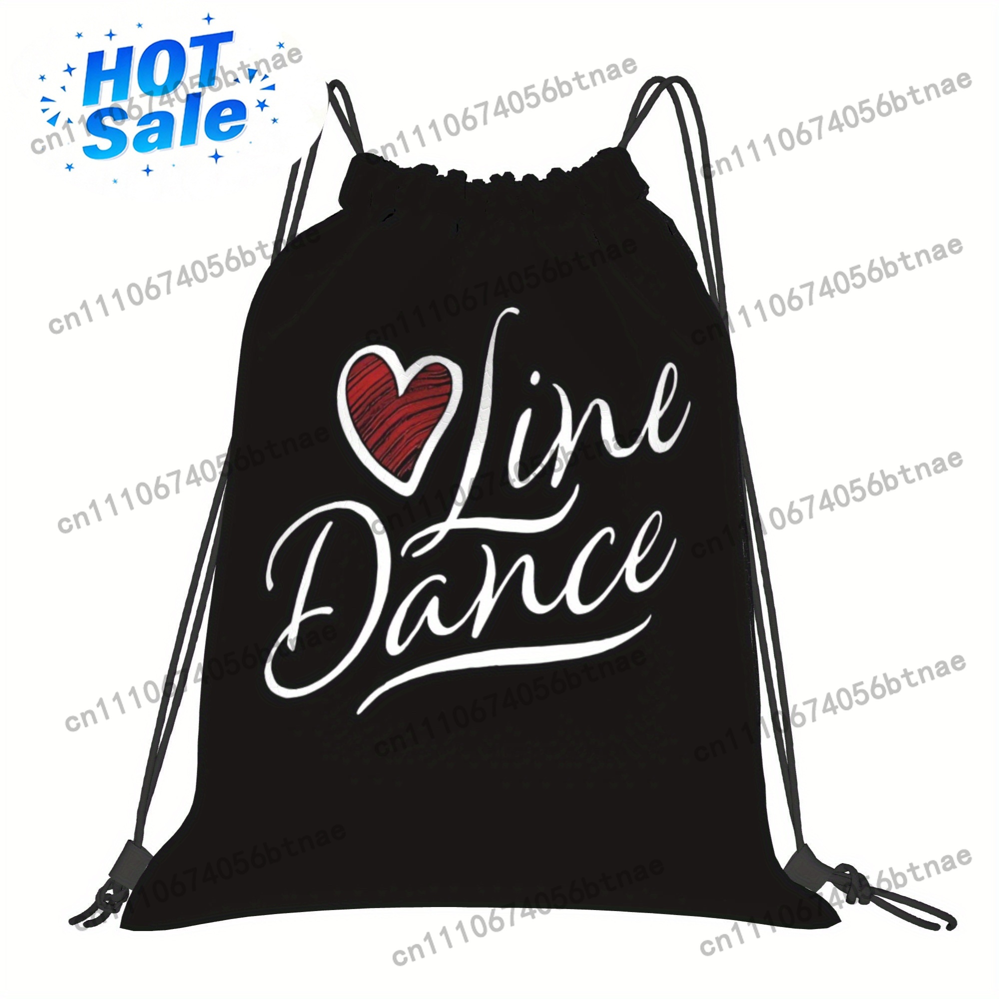 LOVE Line Dance Drawstring Bag - Drawstring Gym Bag 评论和价格