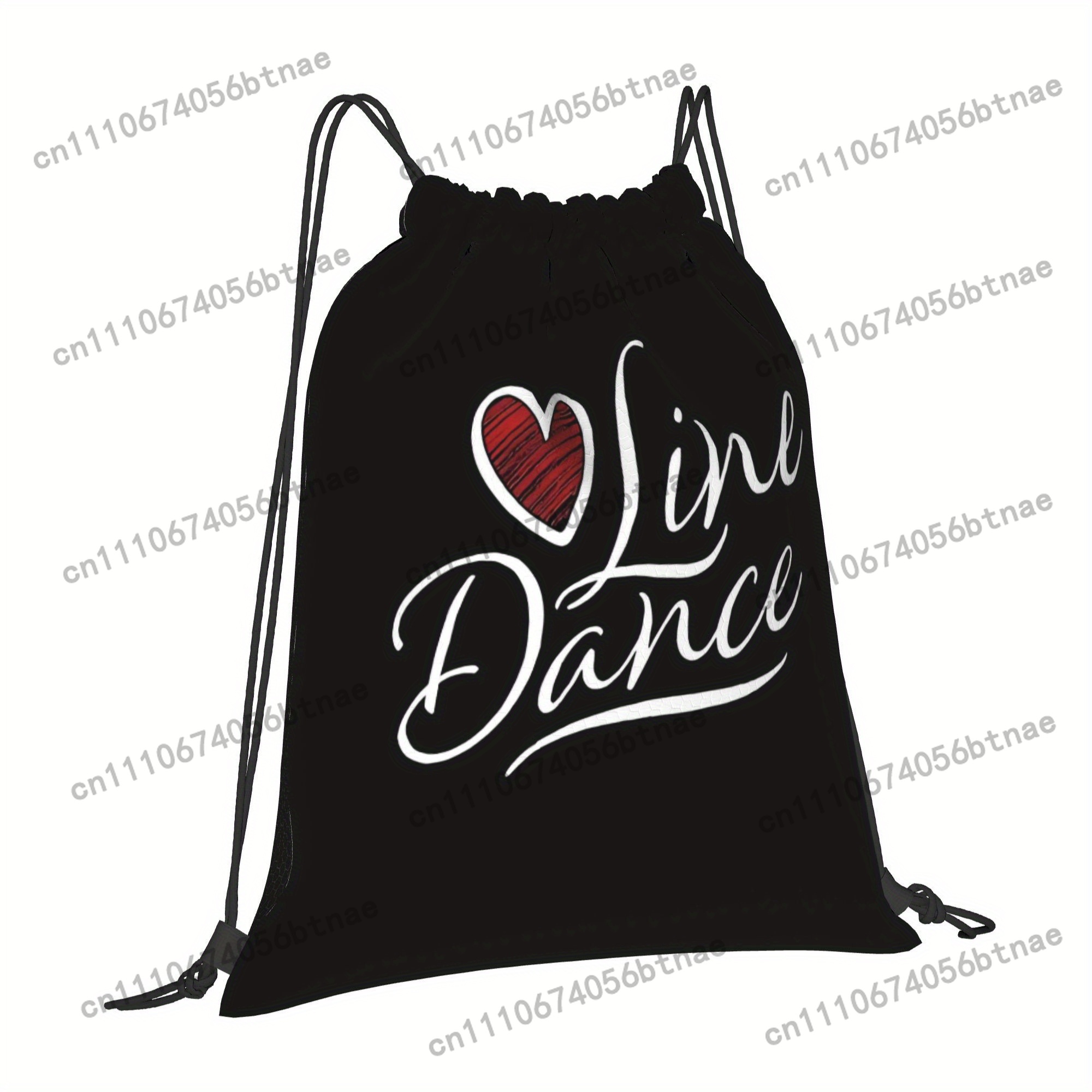 LOVE Line Dance Drawstring Bag - Drawstring Gym Bag 评论和价格