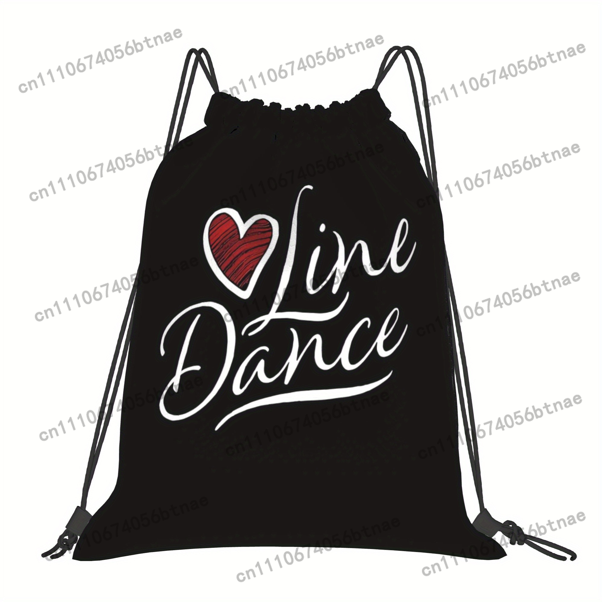 LOVE Line Dance Drawstring Bag - Drawstring Gym Bag 评论和价格