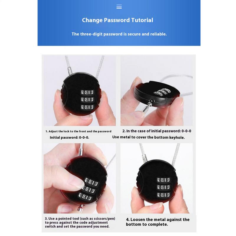 Round Shape Luggage Combo Lock - Backpack Lock Combo 评论和价格